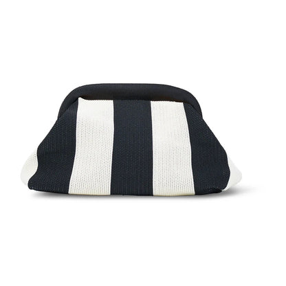 Dumpling Clutch - Black/cream
