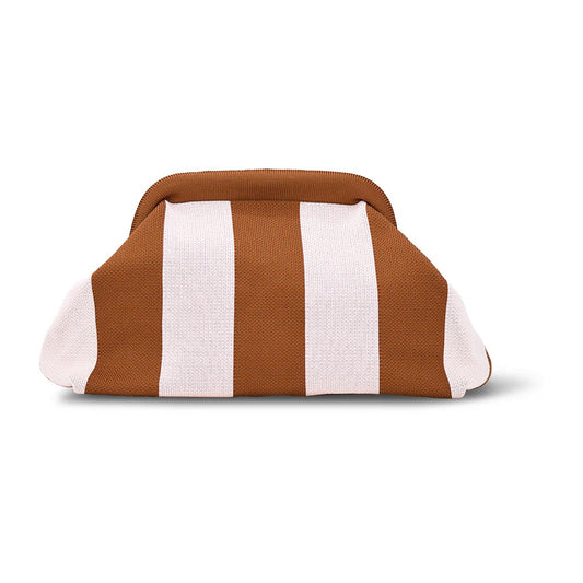 Dumpling Clutch Bag Brown/pink