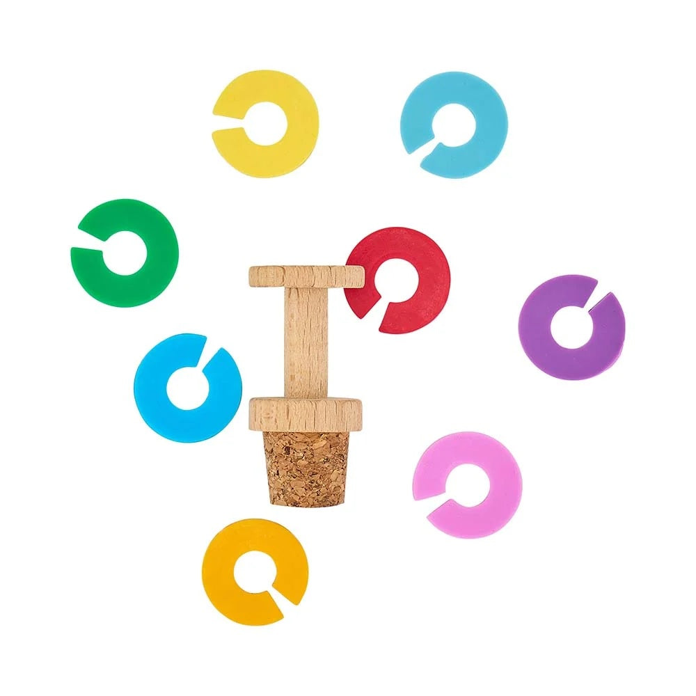 Sili Marker 8 Pc Cork Bottle Stopper