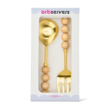 Orb Salad Servers -natural