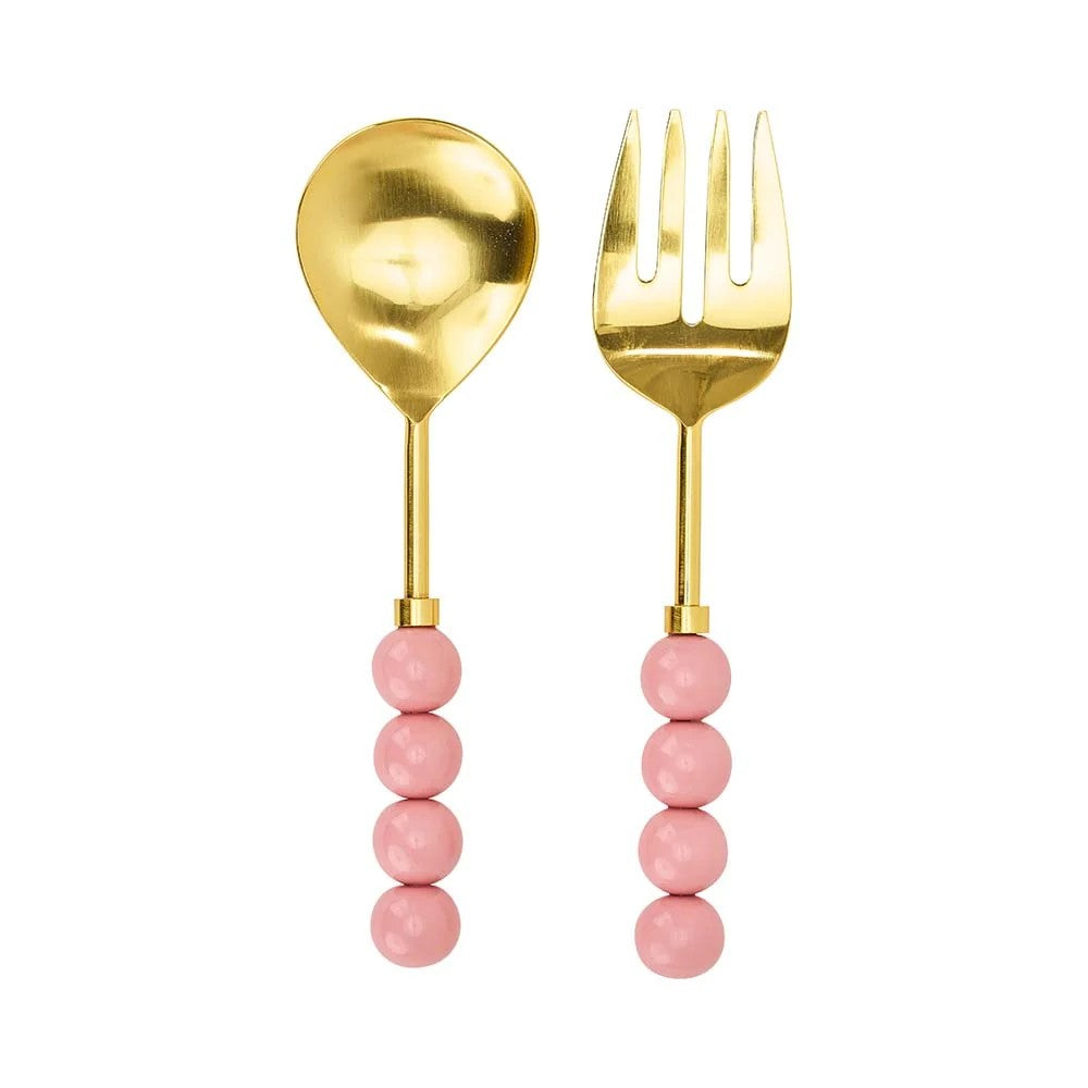 Orb Salad Servers - Light Pink