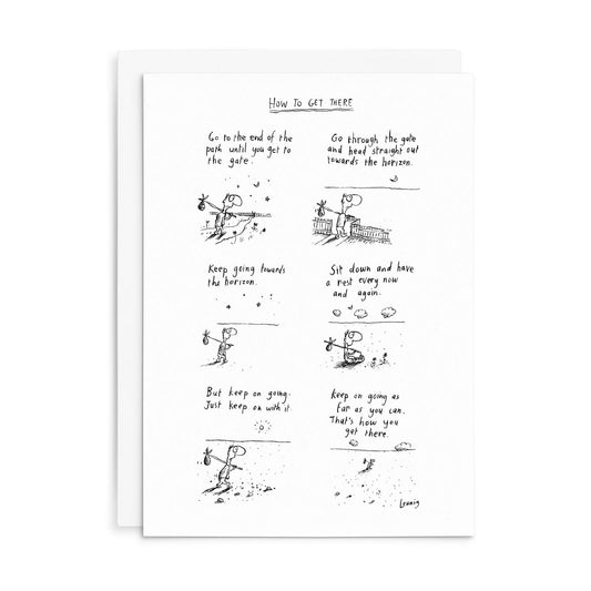 Leunig All Occasions Greeting Card - How To Get There