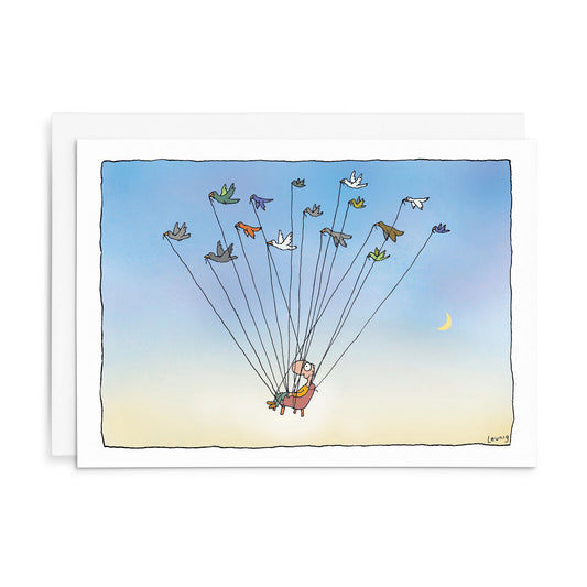 Leunig All Occasions Greeting Card - Birdmobile