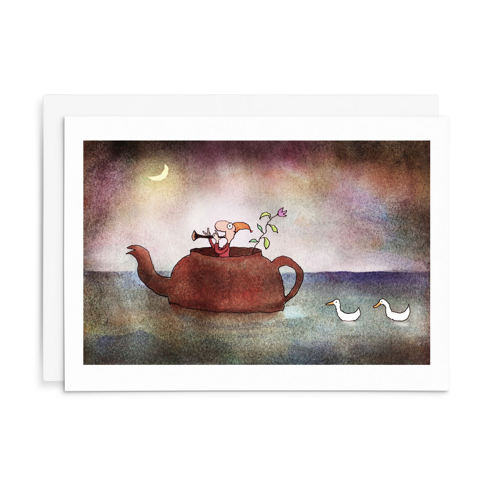 Leunig All Occasions Greeting Card - Pixie Teapot