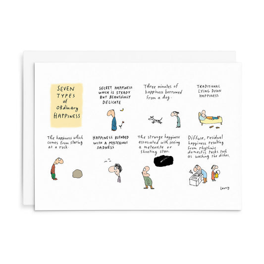 Leunig All Occasions Greeting Card - Seven Types Of Ordinary Happiness