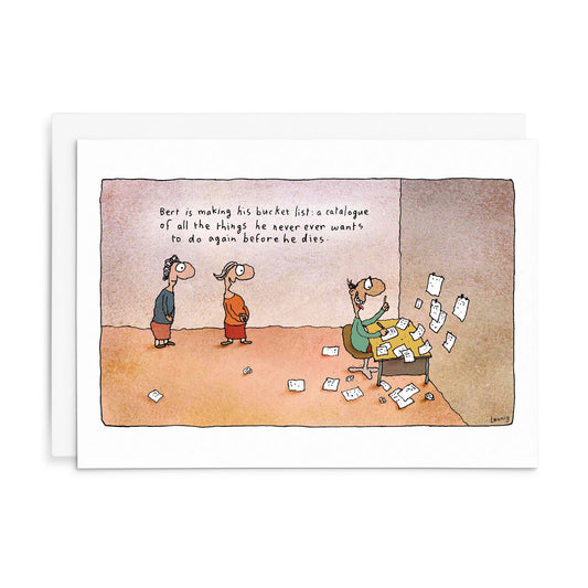 Leunig All Occasions Greeting Card - Bucket List
