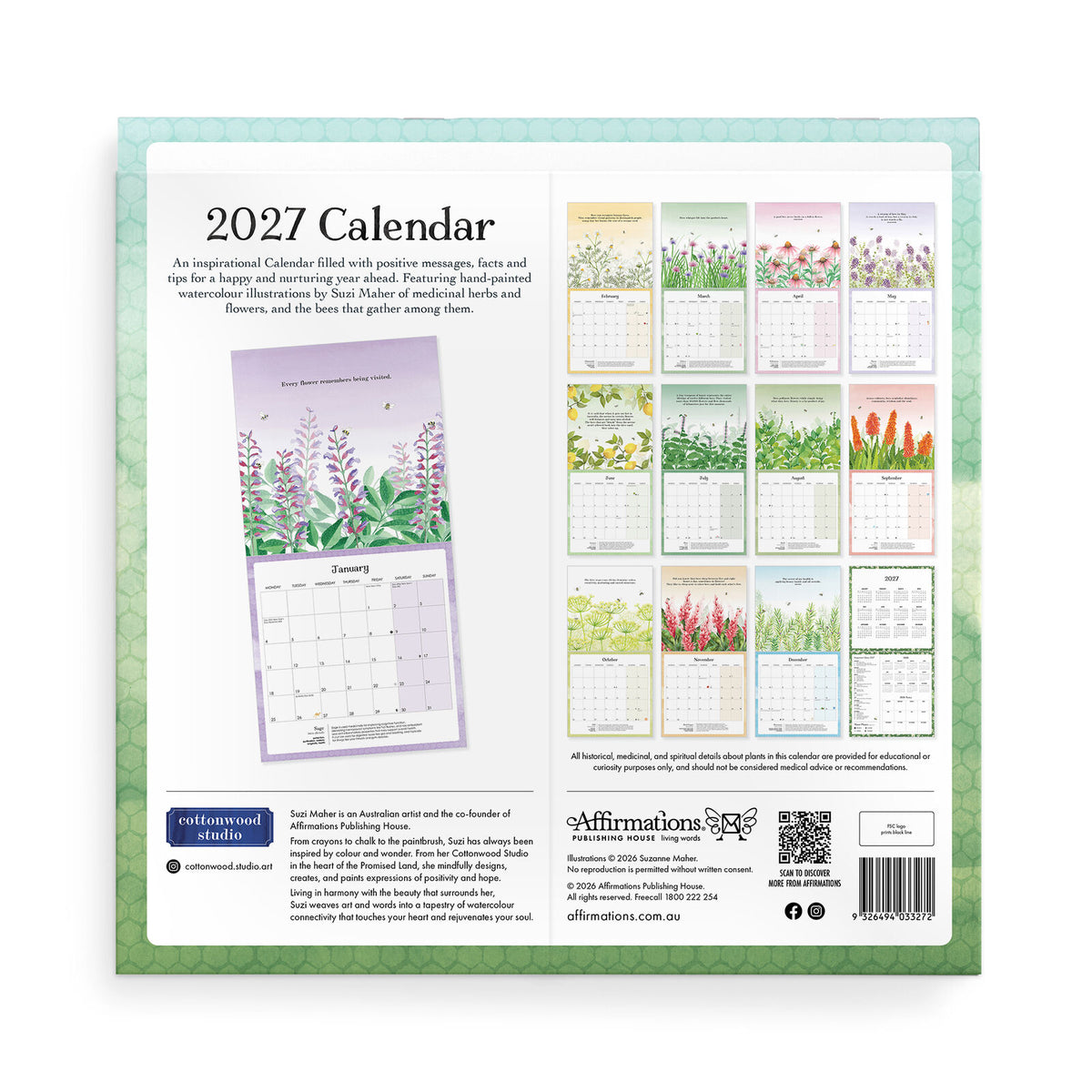 Affirmations 2027 Nature Wall Calendar