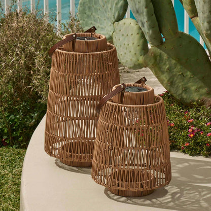 Atlas Solar Lantern 25x25x45 Brown