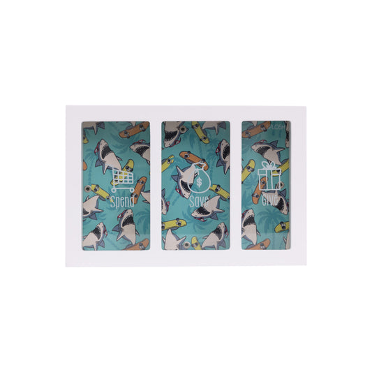 Kids Shark Money Box Spend & Save