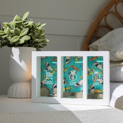 Kids Shark Money Box Spend & Save