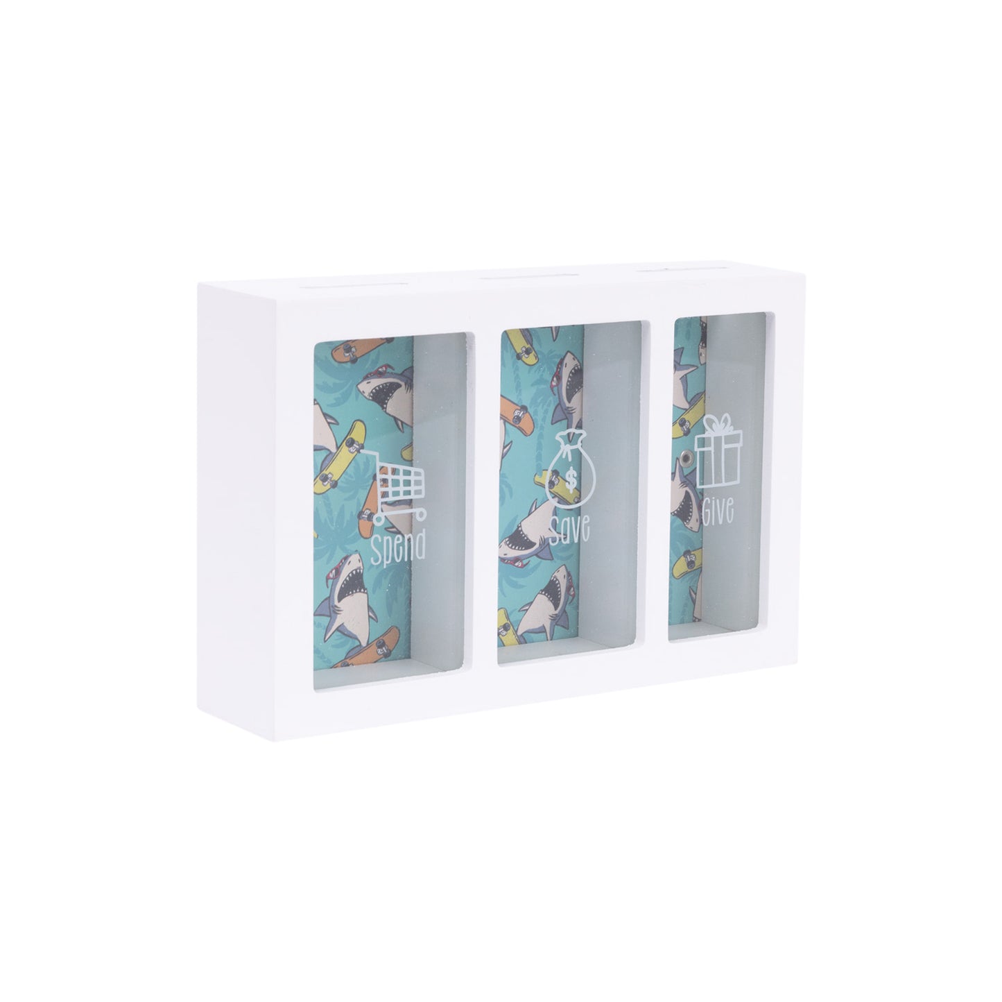 Kids Shark Money Box Spend & Save