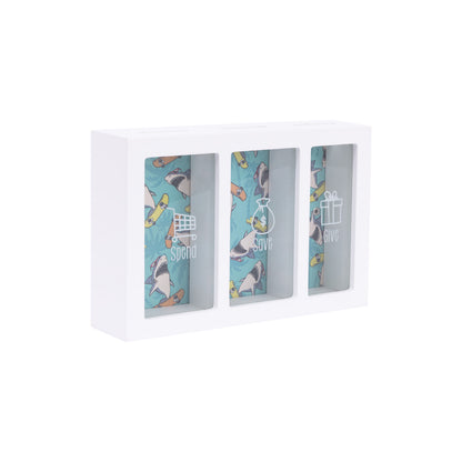 Kids Shark Money Box Spend & Save