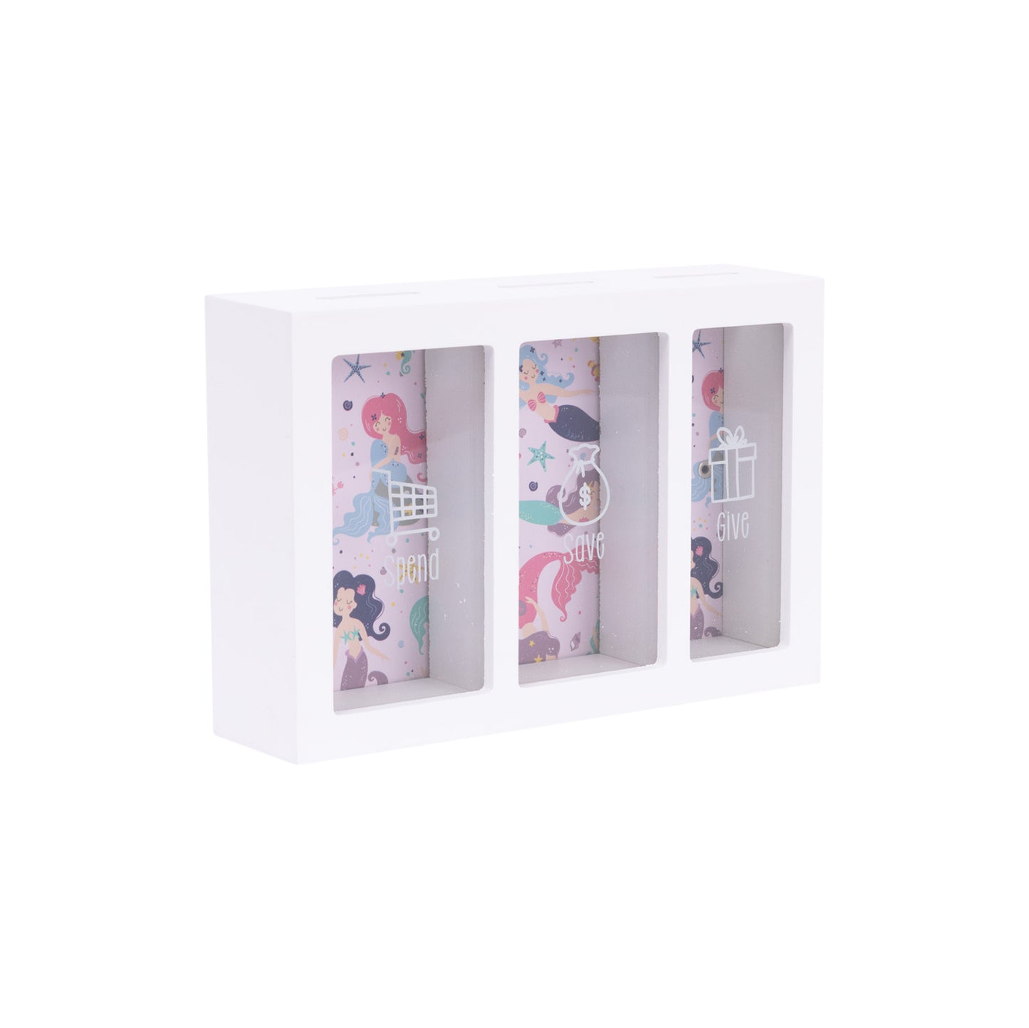 Kids Mermaid Money Box Spend & Save