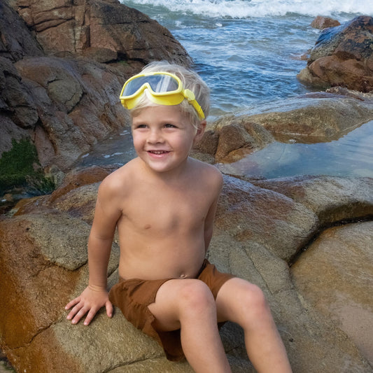 Sunnylife Kids Swim Mask Salty The Shark Neon Yellow