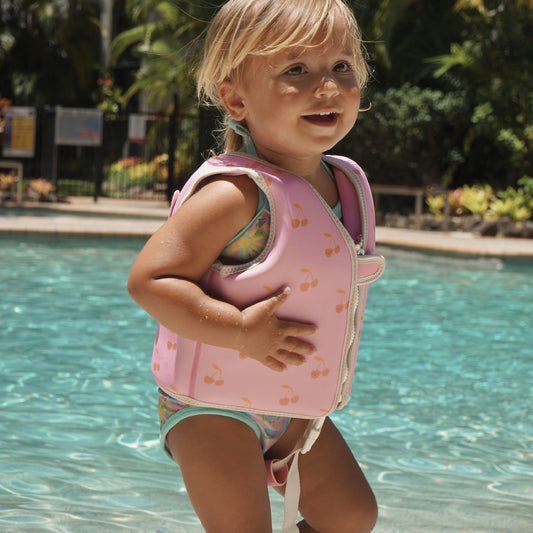 Sunnylife Kids Swim Vest 1-2 Cotton Candy Cherry
