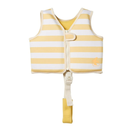 Sunnylife Kids Swim Vest 2-3 Sid The Seagull Mustard Stripe