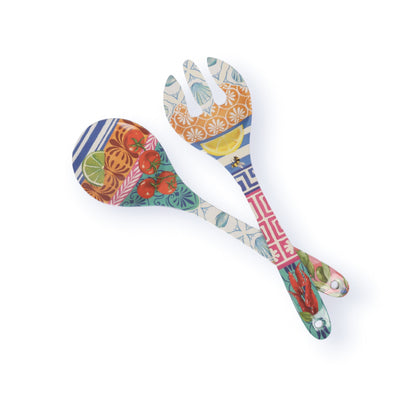 Salad Servers Mediterranean Summer