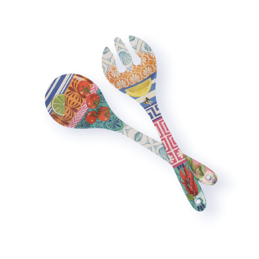 Salad Servers Mediterranean Summer