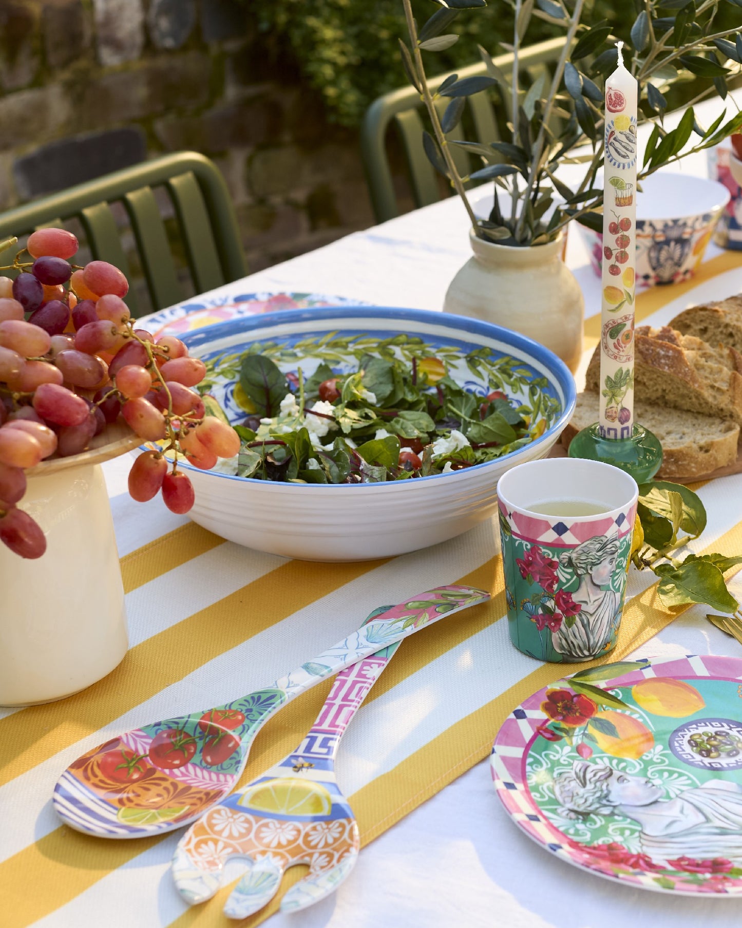 Salad Servers Mediterranean Summer