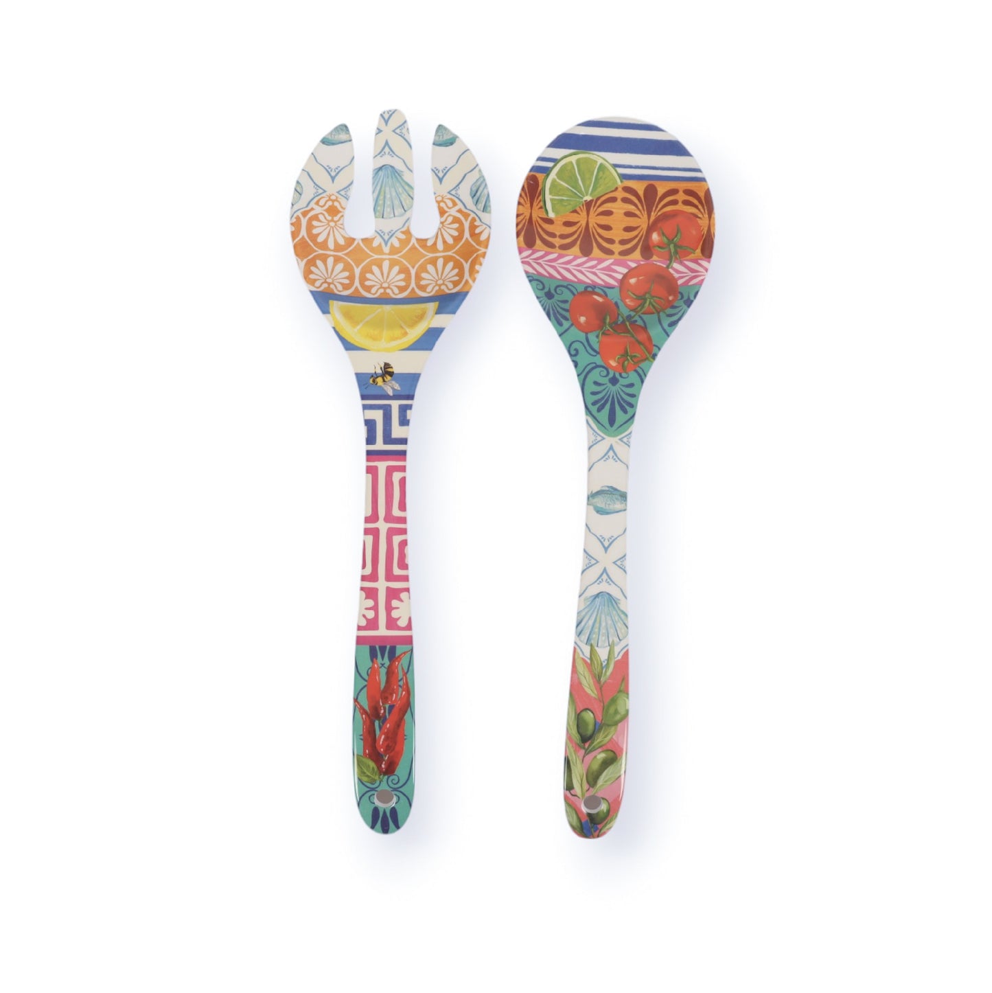 Salad Servers Mediterranean Summer