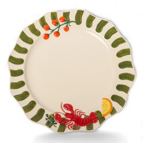 Seaview Stoneware Lobster Dinner Plate