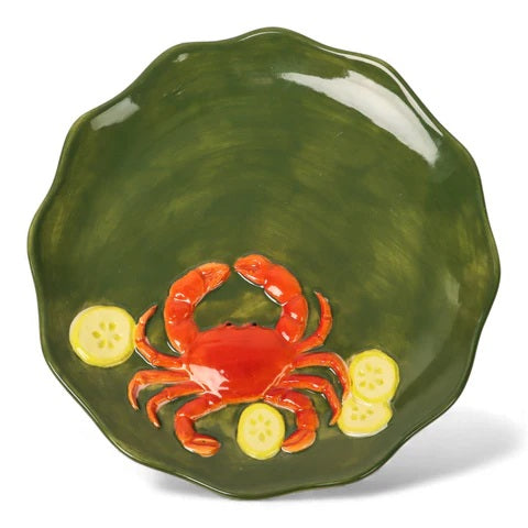 Seaview Stoneware Crab Plate
