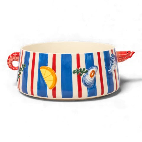 Seaview Stoneware Prawn Pot - La La Land