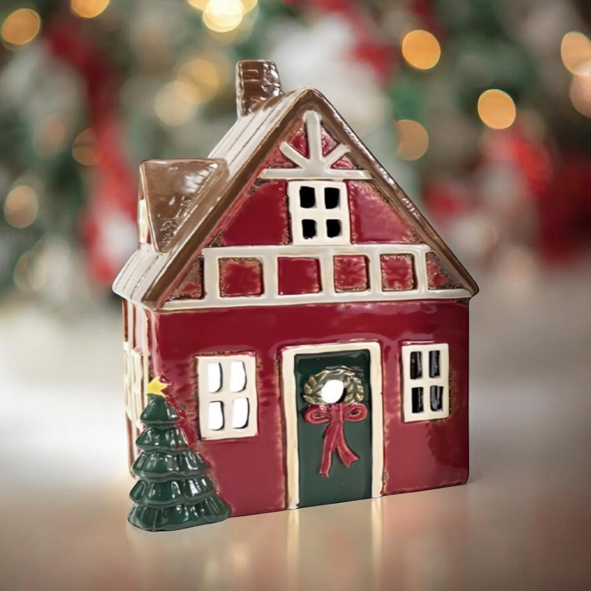 Xmas Red House Tealight