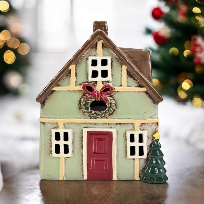 Xmas Green House Tealight