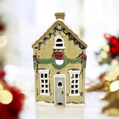 Xmas House Yellow Tealight