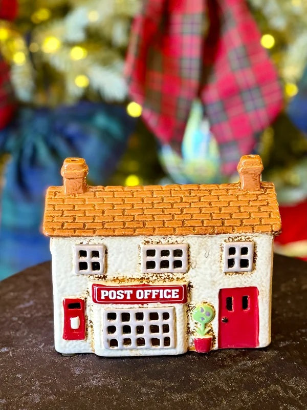 Stoneware Tealight House - Post Office