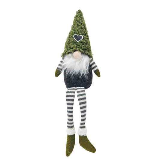 Urban Tomte With Hat Sitting Christmas Decoration 37cm Green/grey