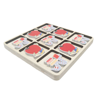Bookworm Tic Tac Toe Set Red & Blue 17cm