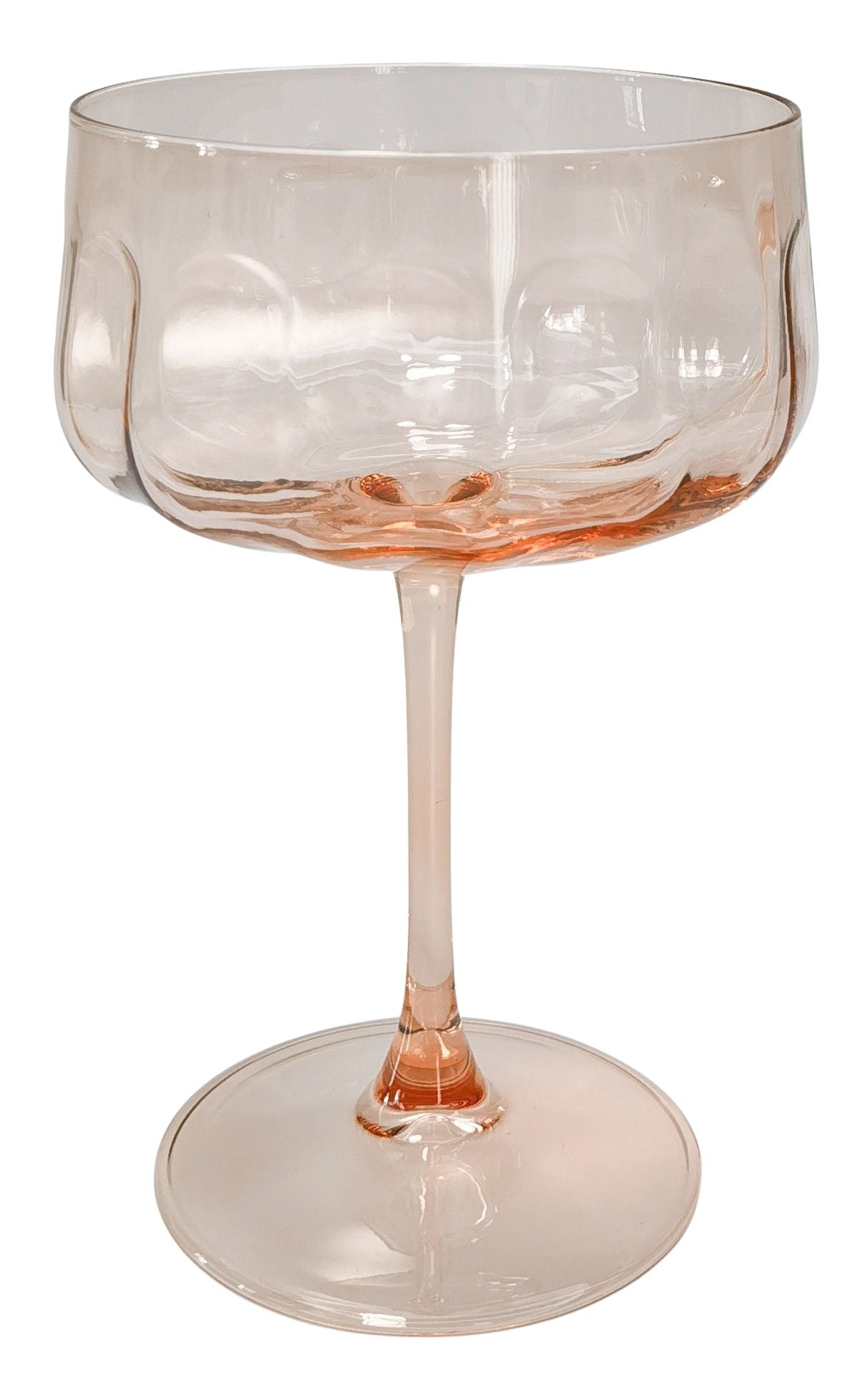 Tillie Coupe Glass Peach 16cm