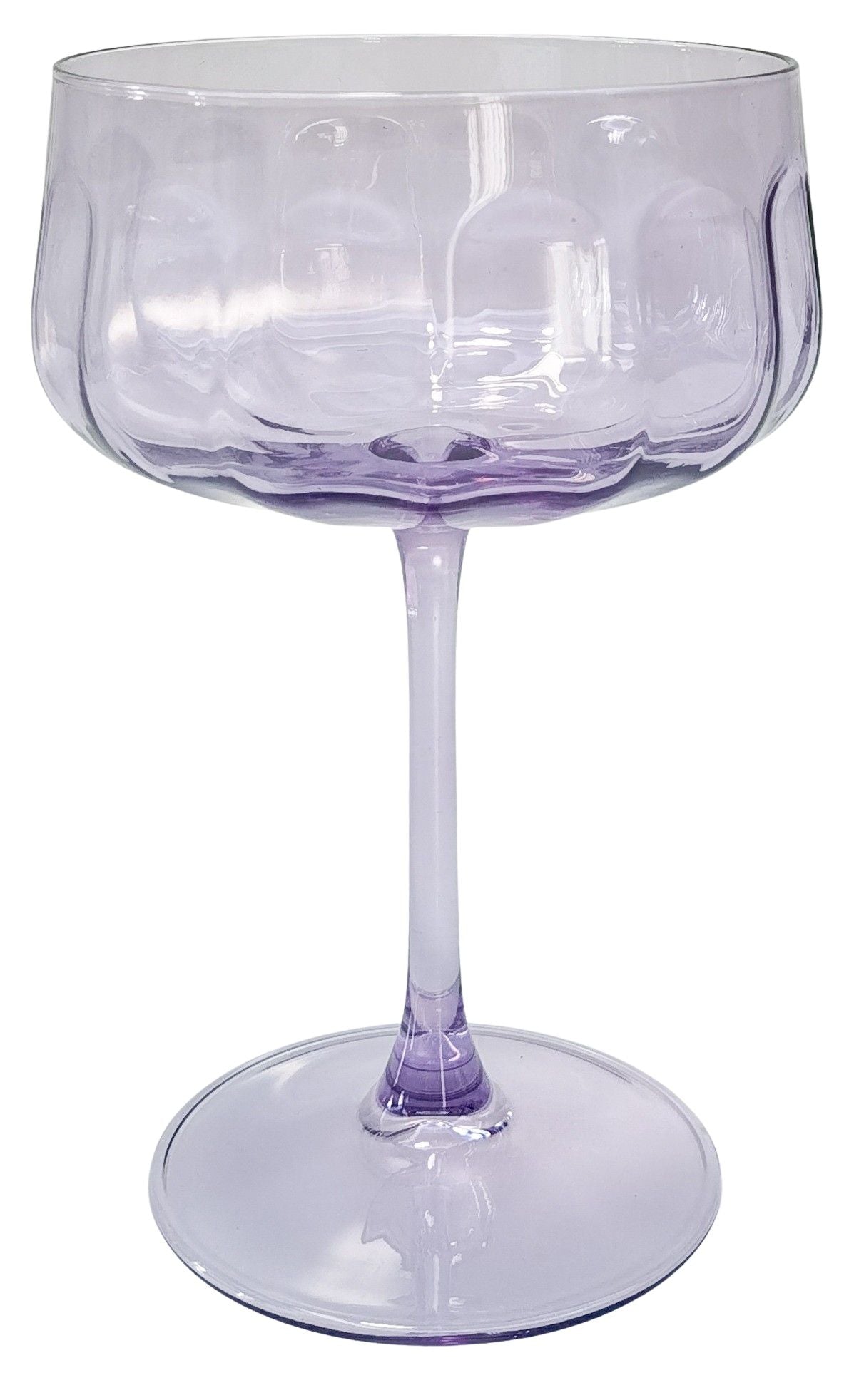 Tillie Coupe Champagne Cocktail Drinking Glass 365ml 16cm Purple