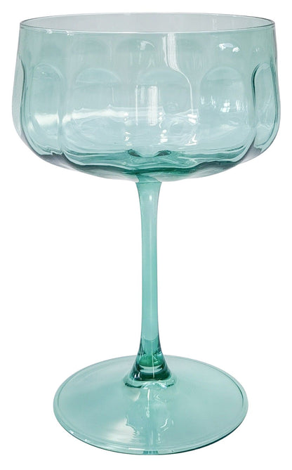 Urban Tillie Coupe Champagne Cocktail Drinking Glass 365ml 16cm Green