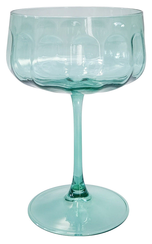 Urban Tillie Coupe Champagne Cocktail Drinking Glass 365ml 16cm Green