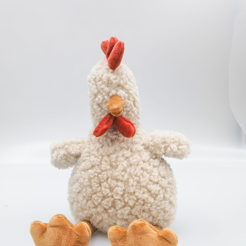 Medium Chicken Stuffed Animal Plush Baby Toy 30cm Beige