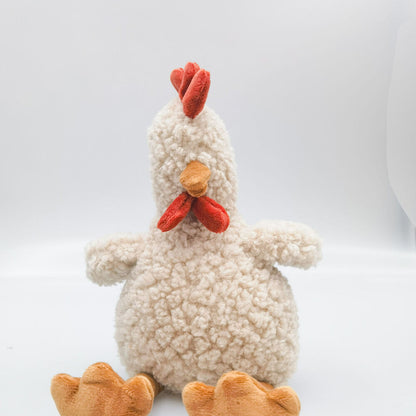 Medium Chicken Stuffed Animal Plush Baby Toy 30cm Beige