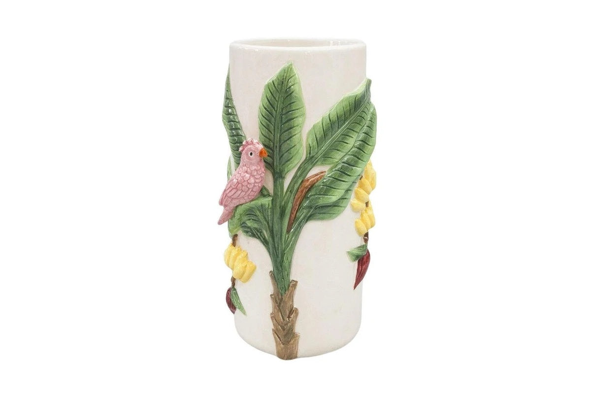 Jungle Vase Beige & Green - 22cm