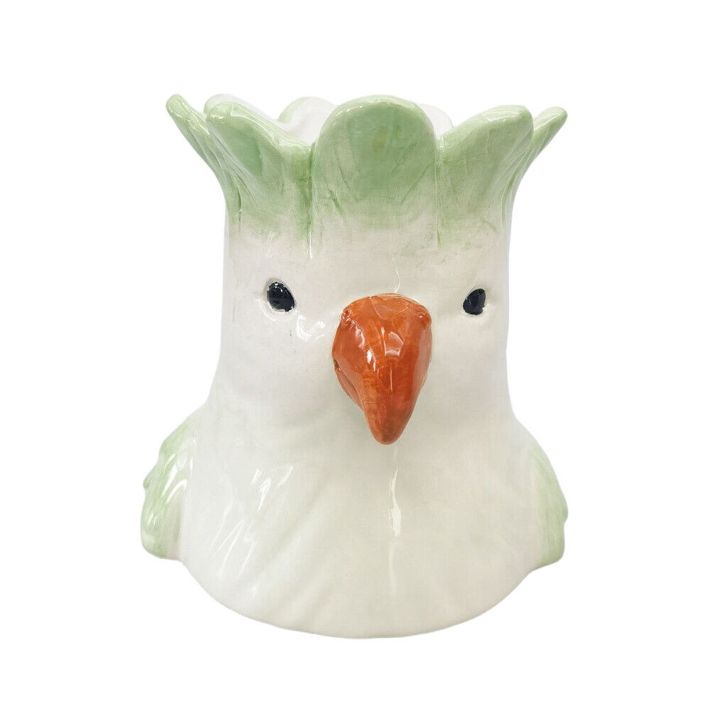 Urban Ceramic Perdy Parrot Outdoor Planter Pot 14x13cm Green