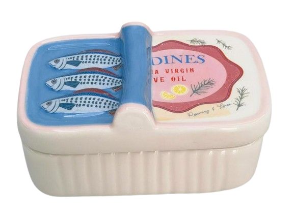 Sardine Trinket Box - Blue 12cm