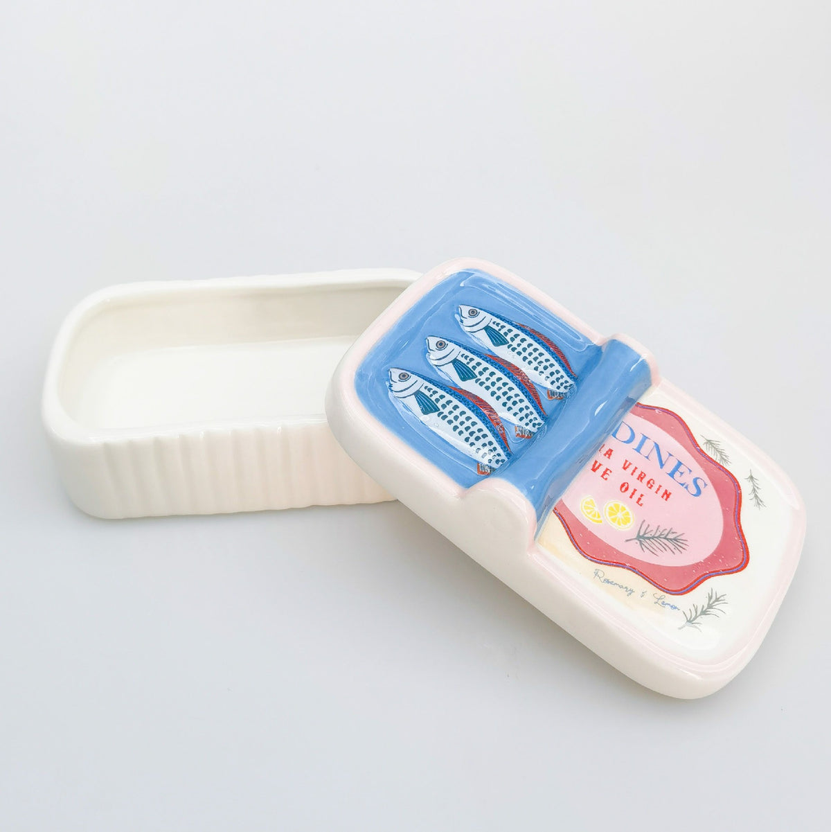 Sardine Trinket Box - Blue 12cm