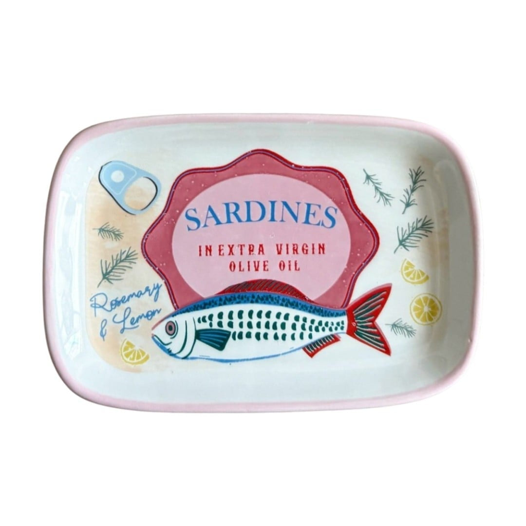 Sardine Dish Pink Ceramic Decorative Kitchenware 12cm