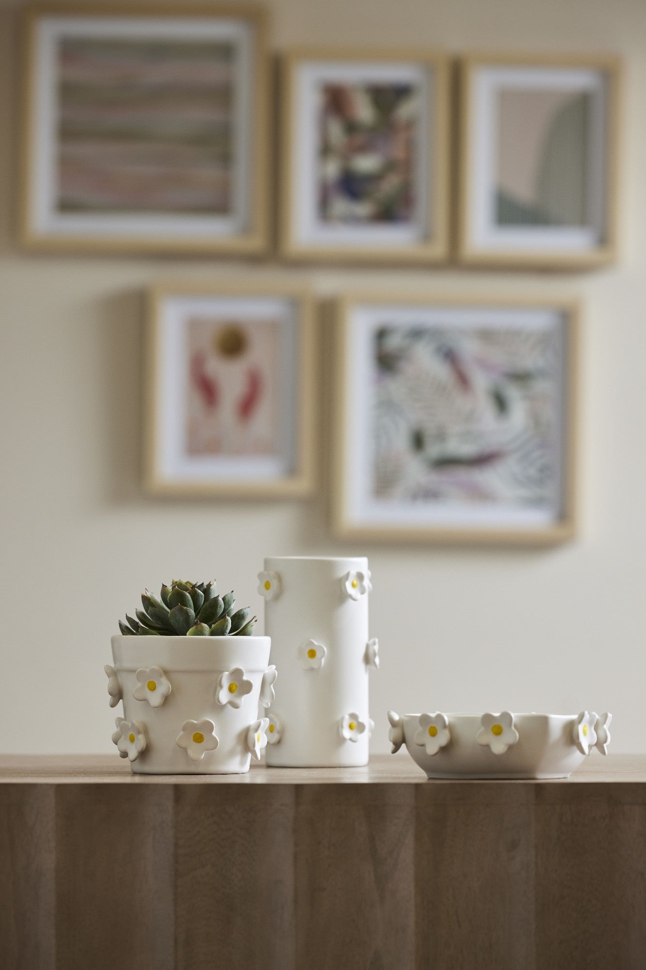 Lily White Flower Ceramic Planter - Emporium