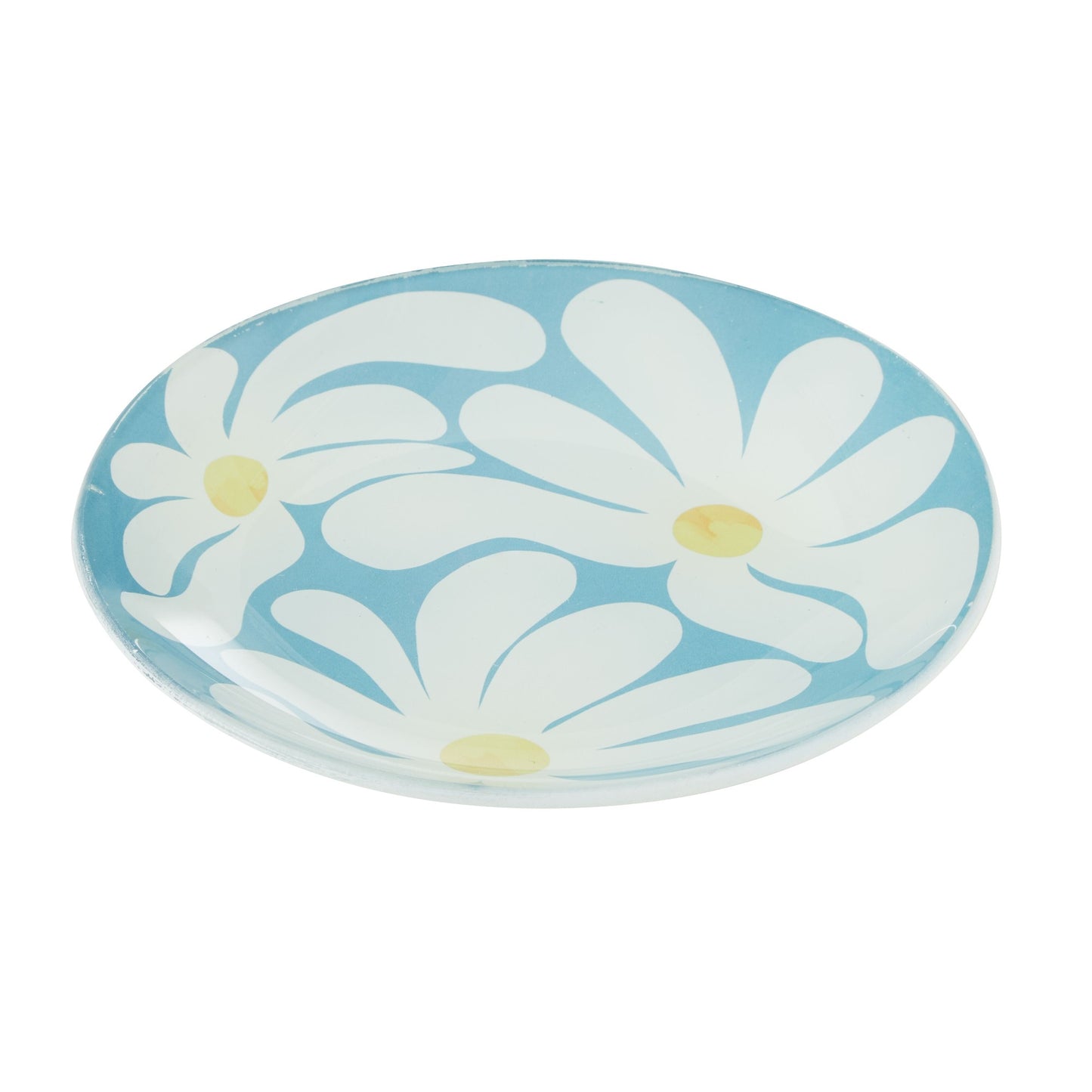 Lulu Blue Daisy Small Glass Late - Emporium