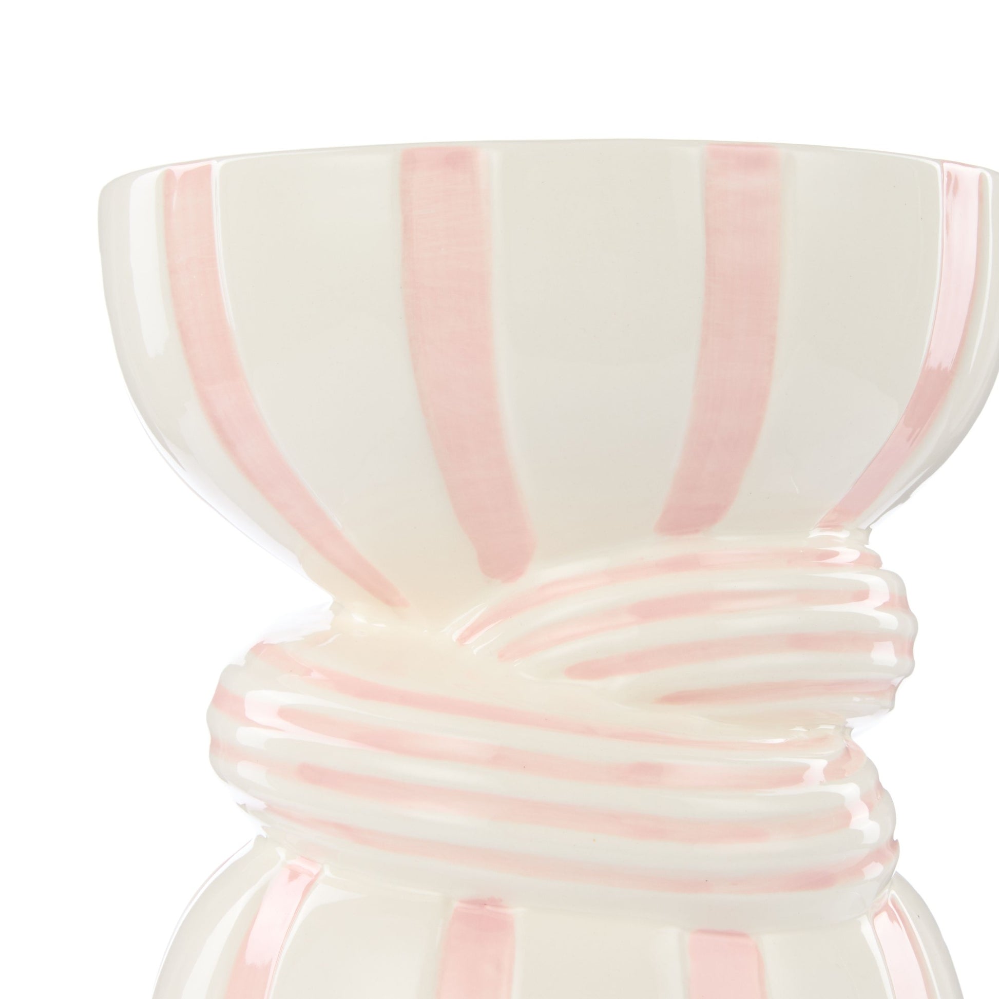 Emporiumlulu Collection Strip Vase Pink 15.5x15cm