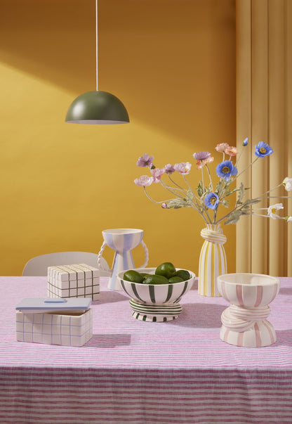 Emporium Lulu Coil Stripe Vase Blue