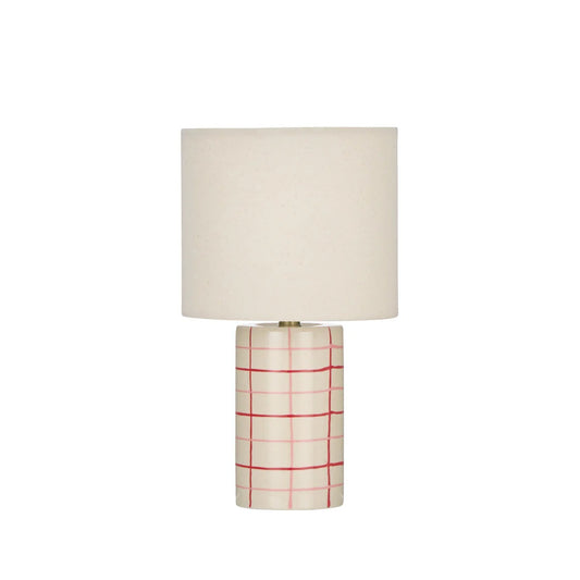 Emporium Zadie Table Lamp Ivory & Red