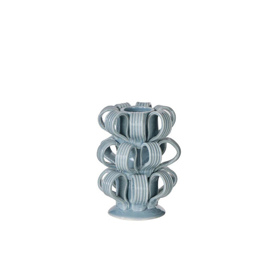 Blue Ribbon Bud Vase 13 X 13 X 16.6cm